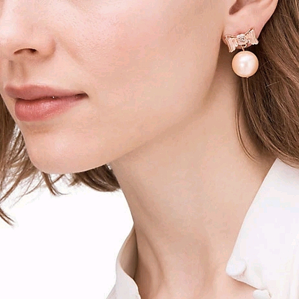 NEW Kate Spade Pearl Drop Earrings in Rose Gold - Picture 2 of 9